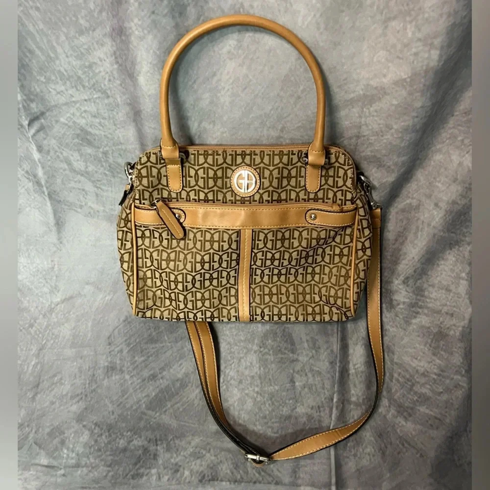 Giani Bernini Camel, Tan and Brown Shoulder Bag with Tons of Pockets